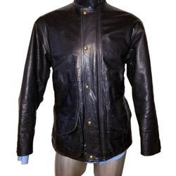 POLO RALPH LAUREN MEN MEDIUM LEATHER JACKET WOOL LINING 7 POCKETS BIKER VINTAGE

**PRICE IS FIRM**