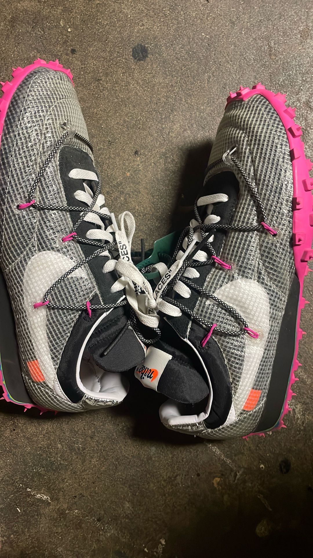 NIKE X OFF-WHITE Waffle Racer SP "Black/Fuchsia" sneakers