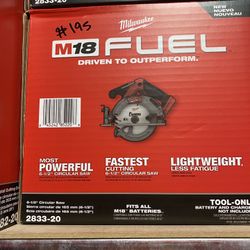 Milwaukee M18 FUEL 18V Lithium-Ion Brushless Cordless 6-1/2 in. Circular Saw (Tool-Only)