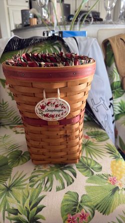 Longaberger Woven Basket with Fabric Liner