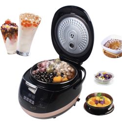Commercials Fully Automatic Pearl Pot Tapioca Bubble Tea Pearl Maker Machine 860w Nonstick Automatic