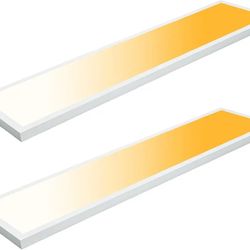 1x4 LED Flat Panel Light Surface Mount, 3000K-4000K-5000K Selectable & Triac Dimmable, 12x48 Inch Flush Mount Ceiling Light for Kitchen Garage, 