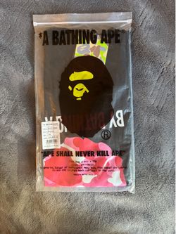 Bape Black Tee/ Original Pink M
