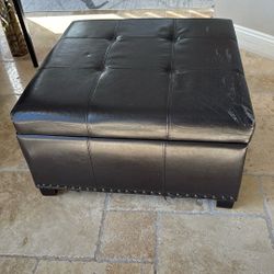 Espresso ottoman Faux Leather 