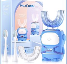 BRAND NEW RexCodar Ultrasonic Kid's Electric Toothbrush, IPX7 Waterproof, 5 Cleaning Modes, 6-12 age