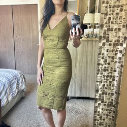 H&M Olive bodycon dress