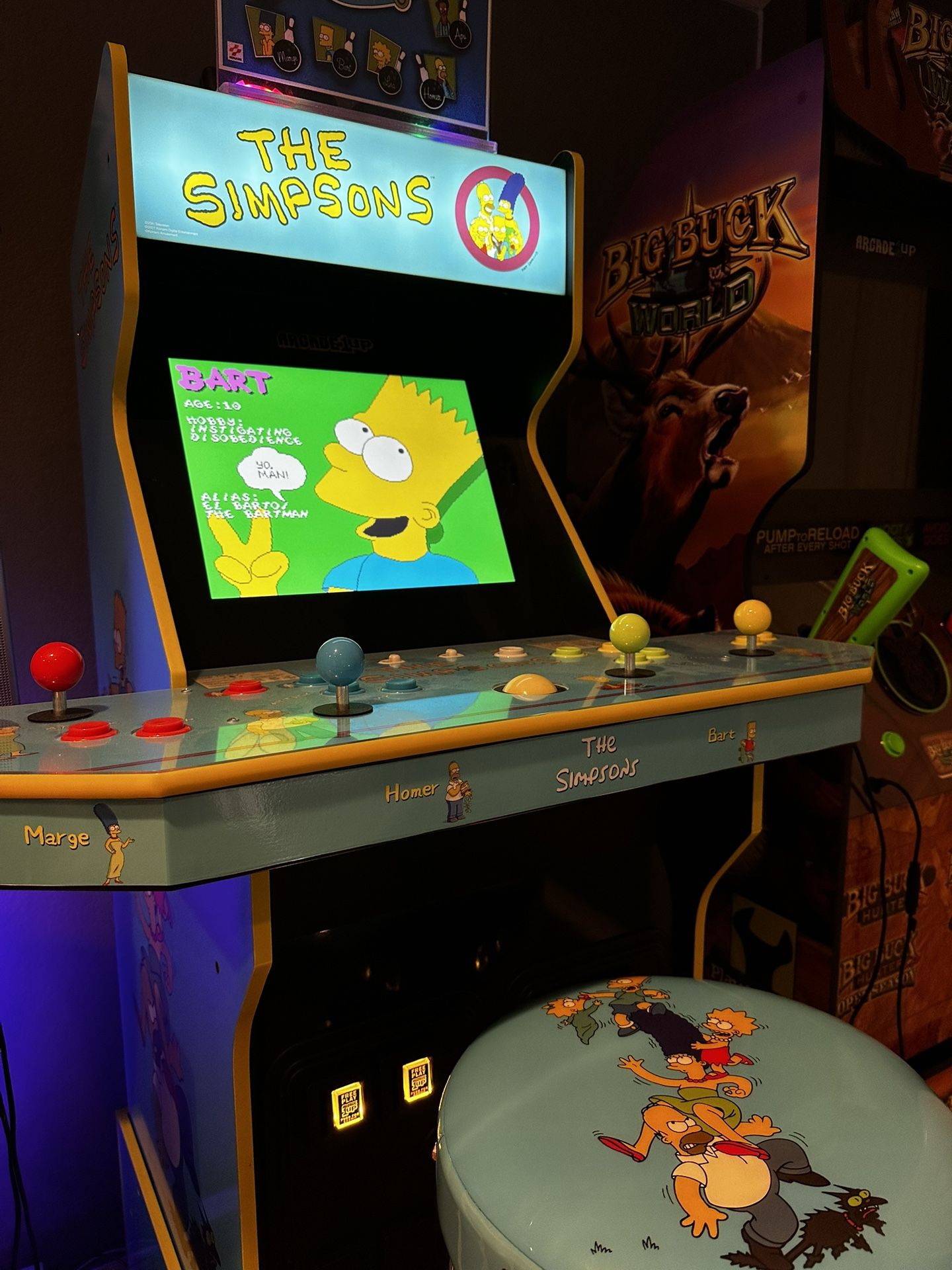 Arcade1up The Simpsons & Stool