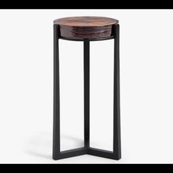 Cori Glass Accent Side Table | Pottery Barn - two side tables sold together