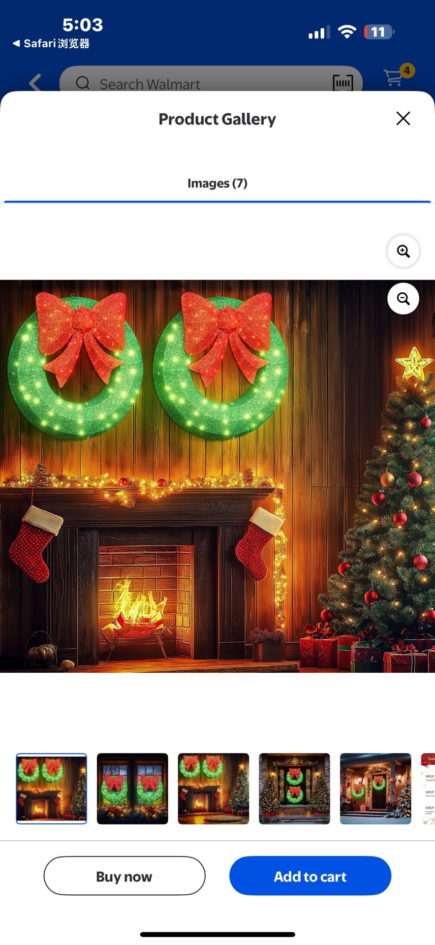 New in box Recaceik Christmas Wreath Decoration Set of 2, 35-in Gaint Holiday Wreath with 90 LED Lights & Large Red Bow for Home Yard, Living Room, Wi