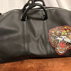 Ed Hardy Tiger Y2K Streetwear Weekender Vegan Leather Duffle Bag - L400102DB-003