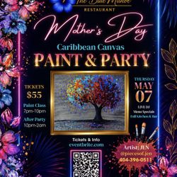Mother’s Day Paint Party At The BLUE MAHOE restaurant In Port St. Lucie FL