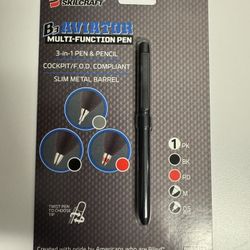 SKILCRAFT B3 Aviator Multi-function Pen Black/Red Ink, Medium Point with Pencil