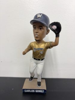 Milwaukee Brewers Carlos Gomez Gold Shirt & Glove Bobblehead 2013 Collectors Ed.