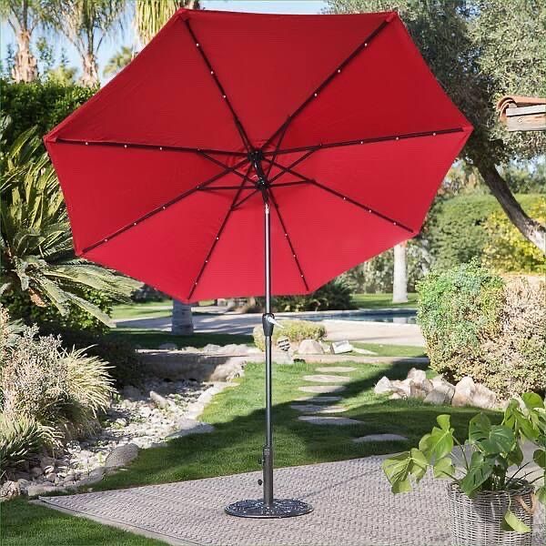 large umbrella base for patio Sturdy with Wheels The manual crank handle Color:Teal Honu/Sea Green Canopy Color_Gray International Caravan 60403 Outdoor