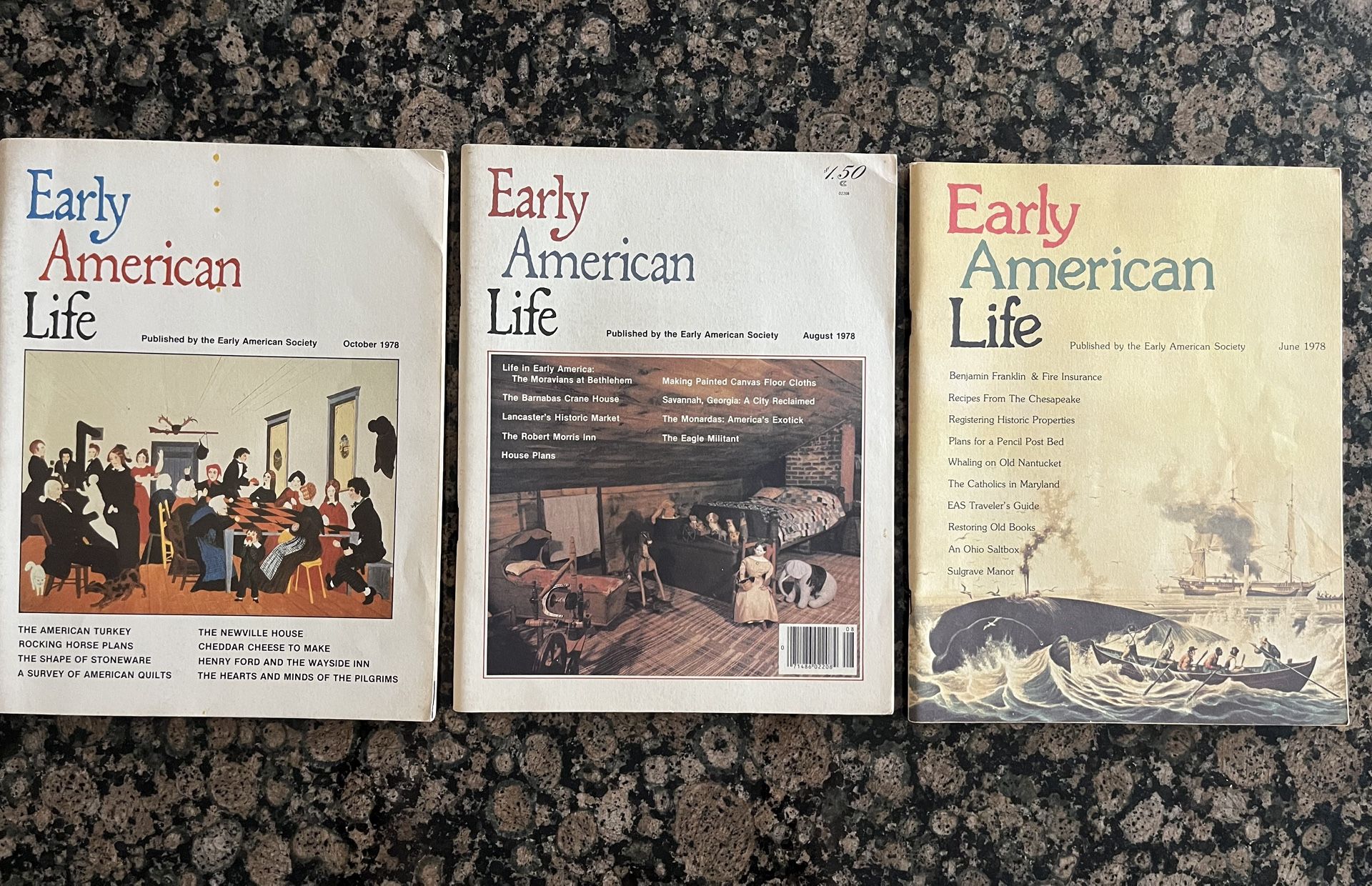 3 Early American Life Magazines from 1978