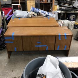 Old Heavy Wood Desk