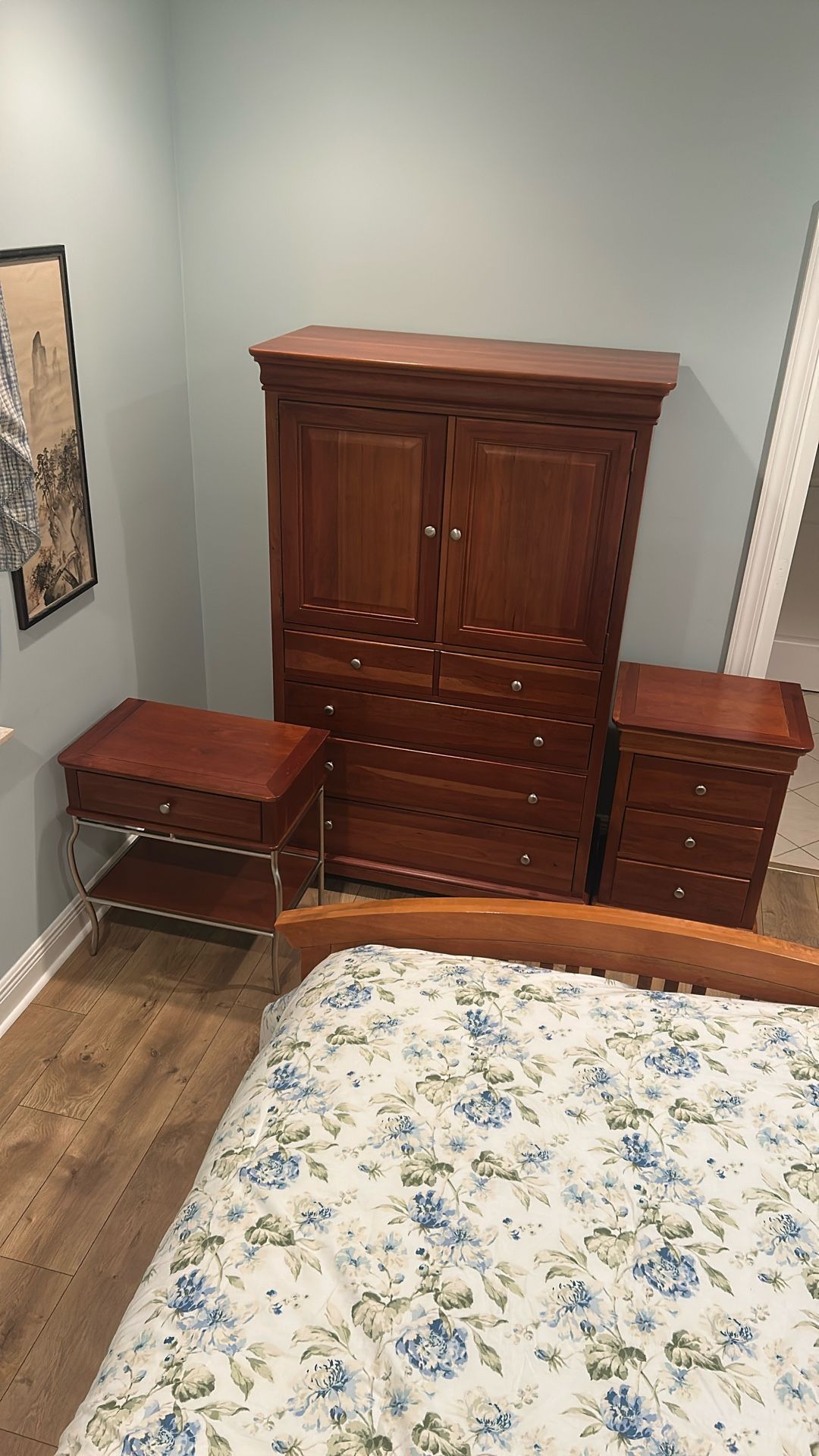 Armoire And Matching End Tables