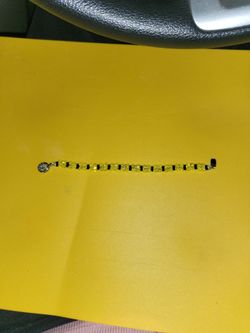 Yellow and Black Beaded Bracelet