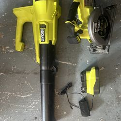 Ryobi Blower & Circular Saw 