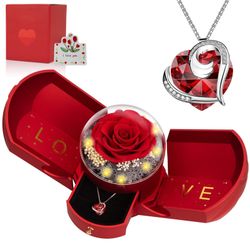 Heart rose box gift