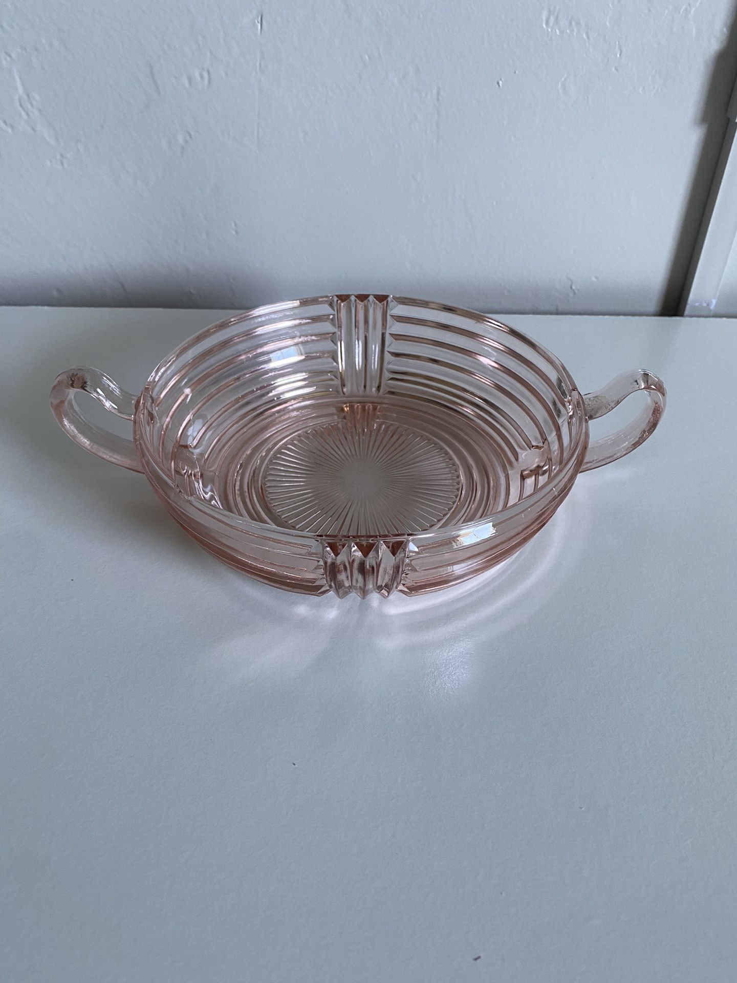 Vintage Anchor Hocking Pink Depression Glass Dish