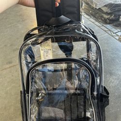 Clear Backpack Heavy Duty (Large Black)