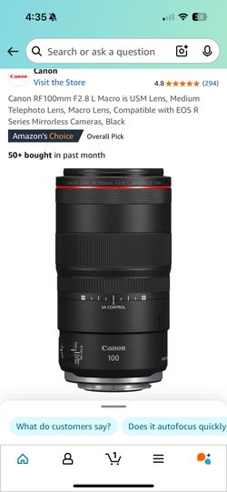 Canon Micro R Mount For Sale 100mm