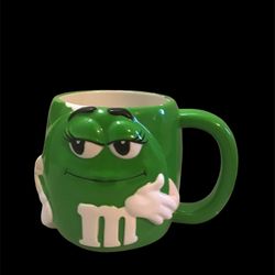 M&M's World Green Character 3D Face Mug Coffee Cup Collectable