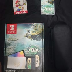 Nintendo Switch Oled Zelda Tears Of The Kindom Console Bundle