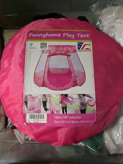 Funnyhome Pink Kids Pop-Up Play Tent