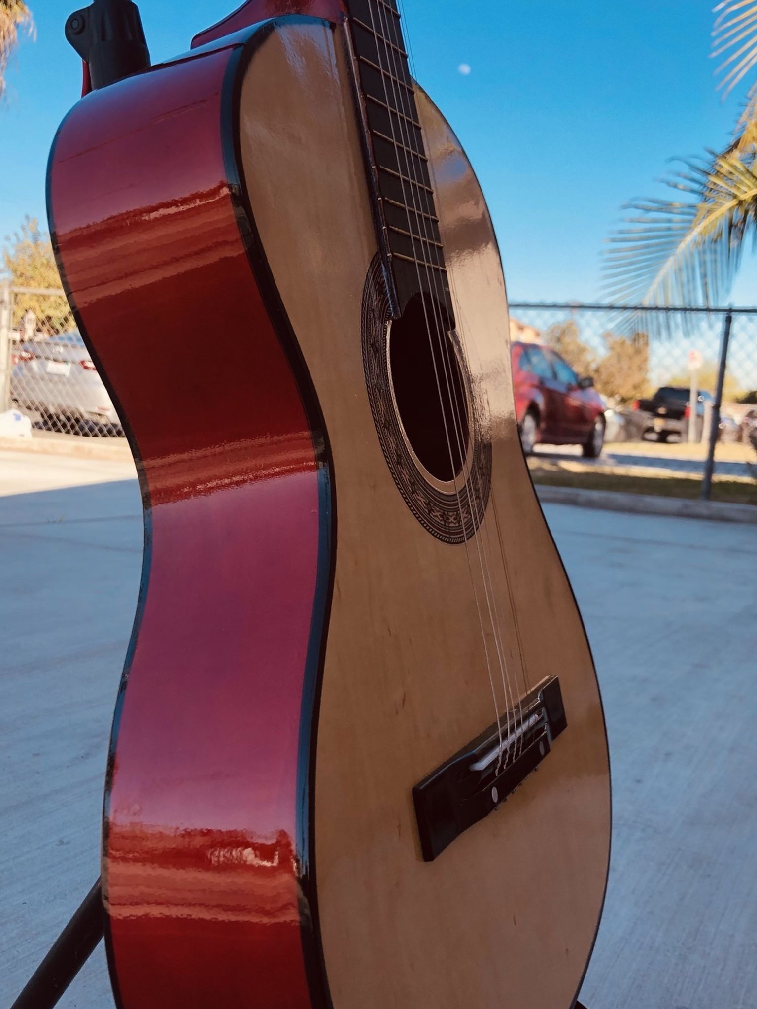 38 in Light weight student Acoustic guitar in natural wood