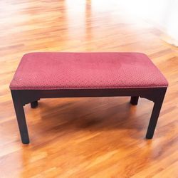 Vintage Mid Century Diamond Pattern Footstool Bench 18”Tx25”Lx16”D