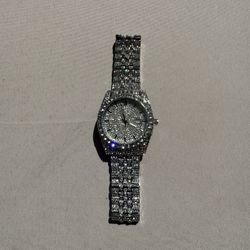 Fully Iced Out Bustdown Watch – Moissanite, Heavy Shine