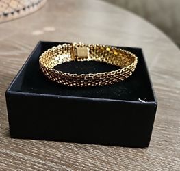 14k 585 Italian Gold Mesh Bracelet  7” 19.2 grams