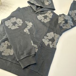 Black On Black Denim Hoodie 