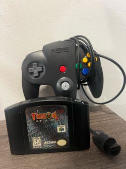 I'm selling an original N64 controller and *Turok 2* together for 25. The last time I used the controller, it had some stick drift (the character move