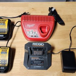 RidGid, Milaukee, DeWalt Chargers and Drills!

