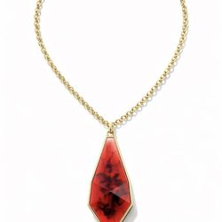 Silvia Tcherassi Red Faceted Statement Pendant Necklace – Made in Italy – NWT