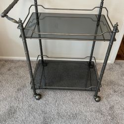 Genuine MCM Bar Serving Cart With Original Smoked Glass