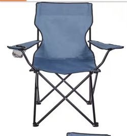 Basic Size Blue Metal Folding Chair