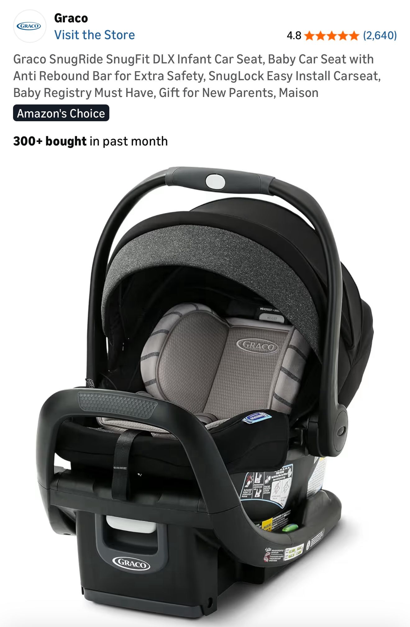 Graco SnugRide SnugFit DLX Infant Car Seat