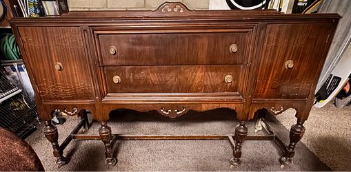 Turn of the Century Mahogany Buffet Antique Furniture