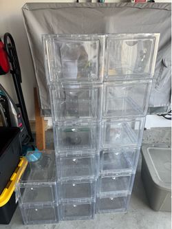 Plastic shoe boxes 13 total (all are included)