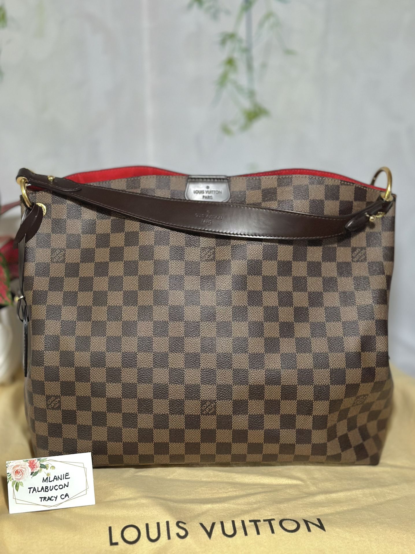 Louis Vuitton Graceful MM Damier Ebene Cherry Interior