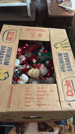 Vintage blown Santa lights