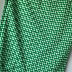 Vintage 1970s Polyester Houndstooth Fabric Appx 60" X 70"