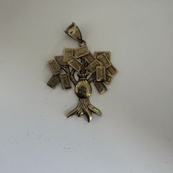 10k Money Tree pendant 