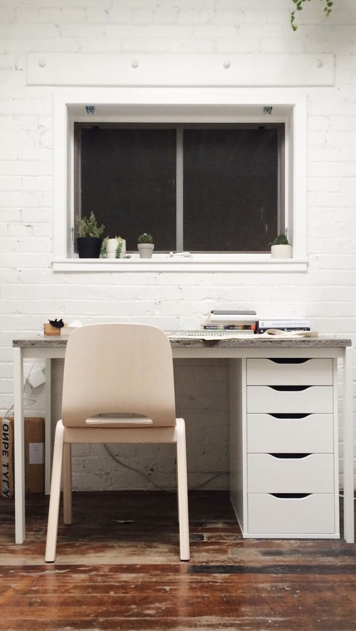 Custom Concrete Table With IKEA Melltorp Frame