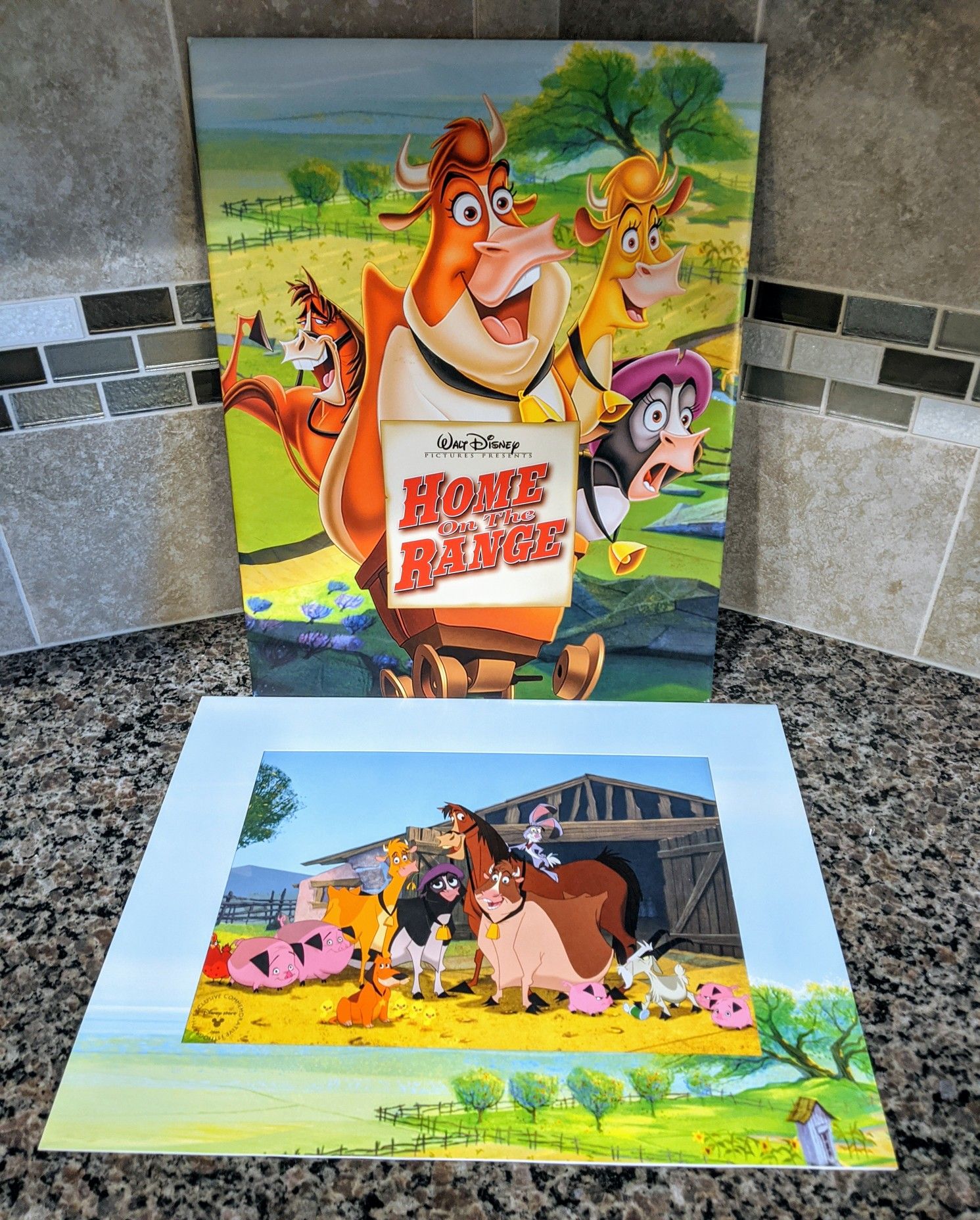 Walt Disney Store Exclusive Home On The Range 14" x 8" Lithograph w/Folder