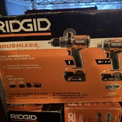 Ridgid Brushless Impact And Hammerdrill Combo